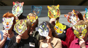 Animazonia Team Wearing Cat Masks